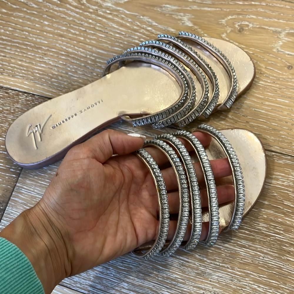 Rose gold sandals